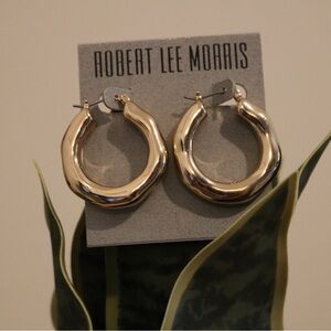 Robert Lee Morris Gold-Tone Hoop Earrings